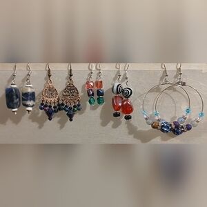 5 Pairs Of Handcrafted Earrings
